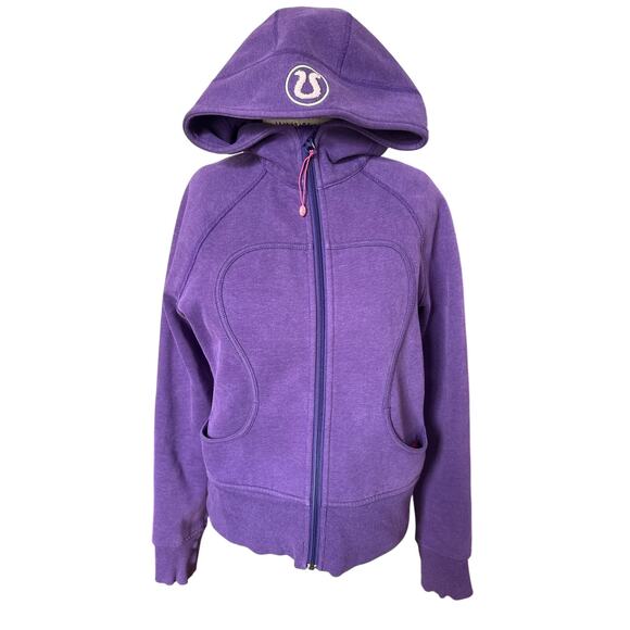 Lululemon Scuba Purple Hoodie jacket Size 8 - Picture 1 of 6